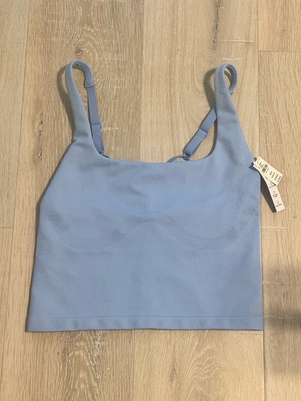PINK Victoria’s Secret Ribbed Light Blue Tank Top Size Medium - New